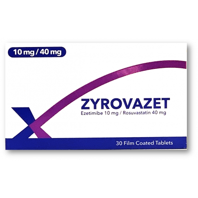 ZYROVAZET 10 / 40 MG ( EZETIMIBE / ROSUVASTATIN ) 30 FILM-COATED TABLETS